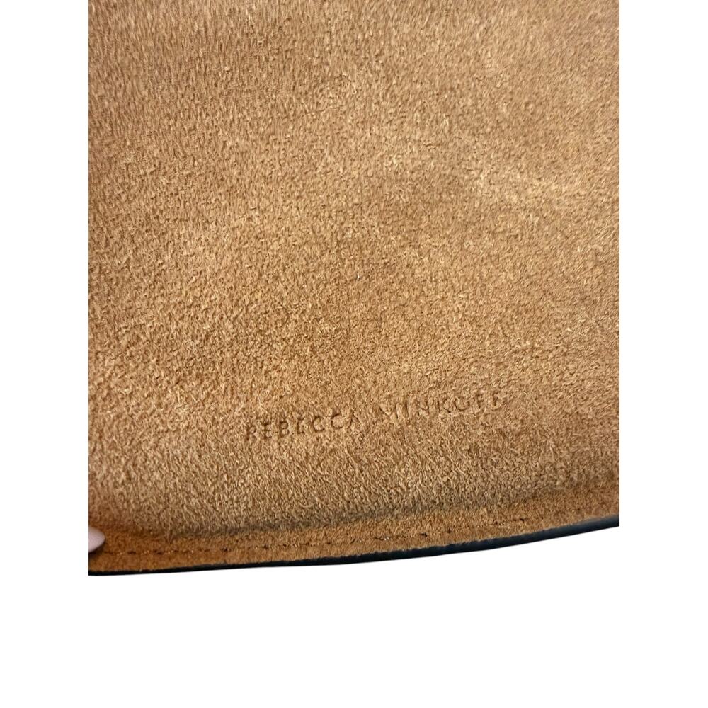 Rebecca Minkoff Brown Leather Crossbody Saddle Bag Whipstitch Zip Cowgirl Rodeo - Picture 6 of 8